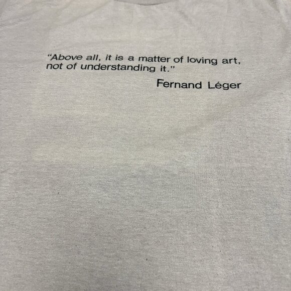 Vintage 80s Fernand Leger T Shirt Mens Large Art Artist Painter Tee - Picture 9 of 16